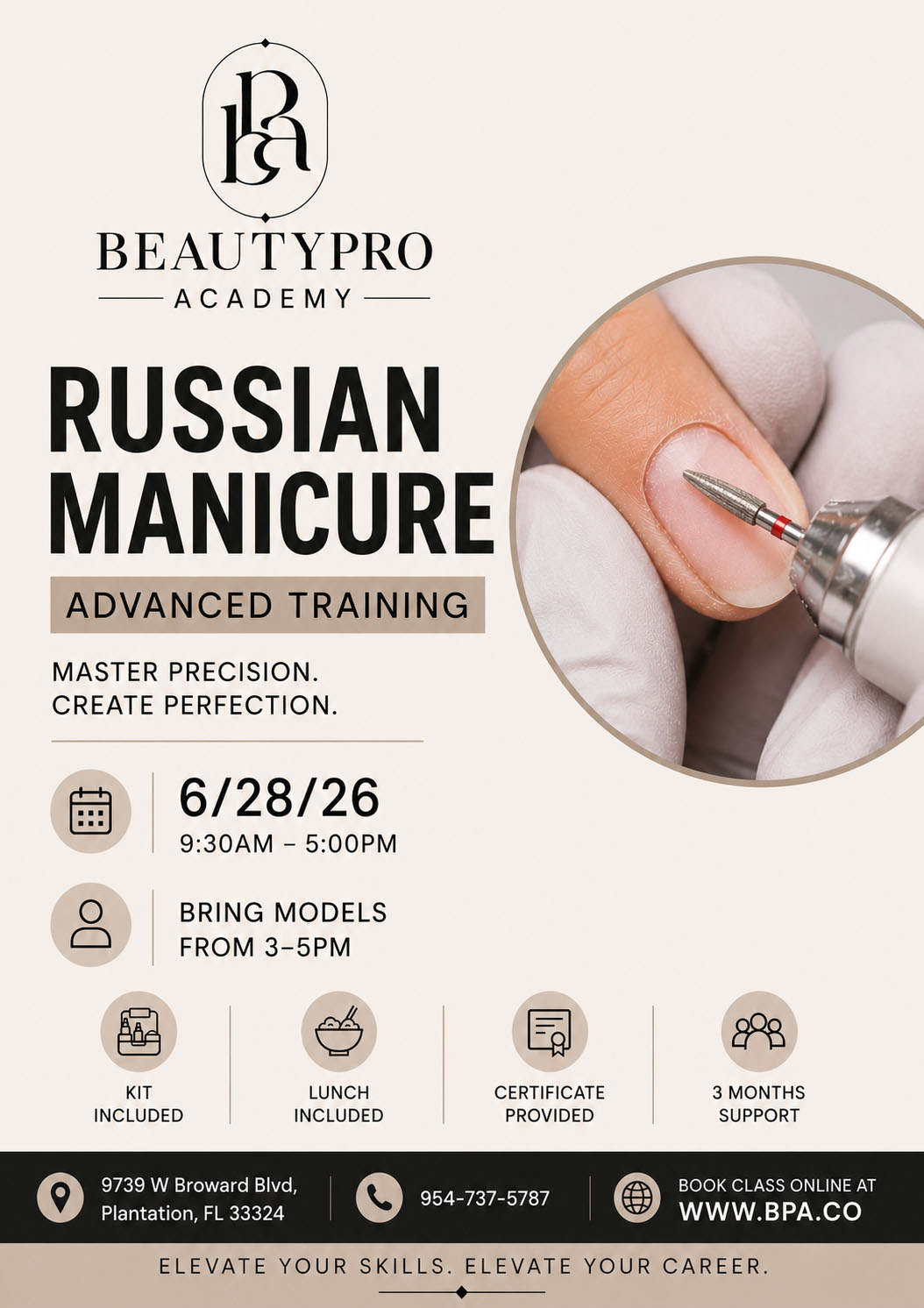 Beauty Pro Academy class flyer 2