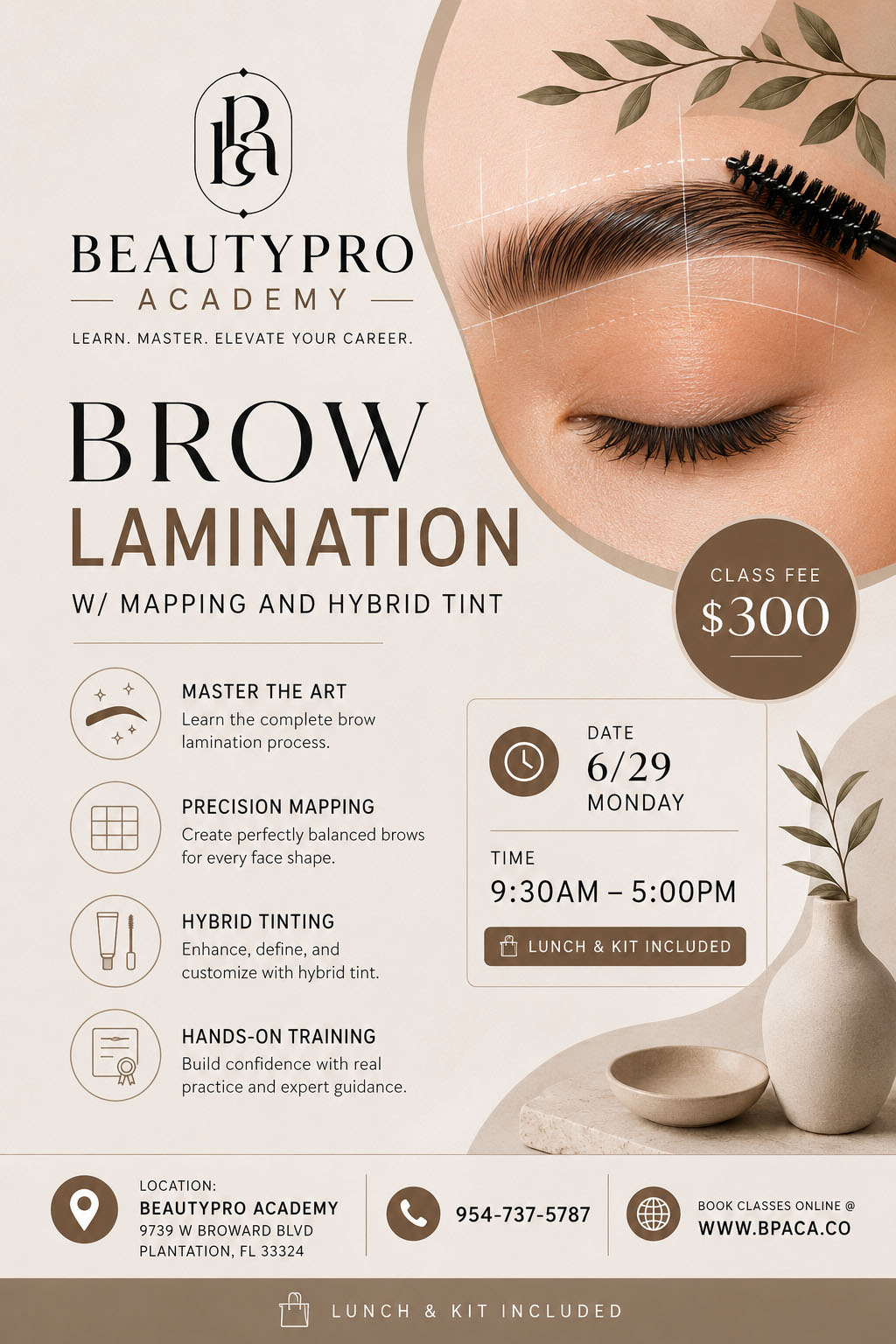 Beauty Pro Academy class flyer 3
