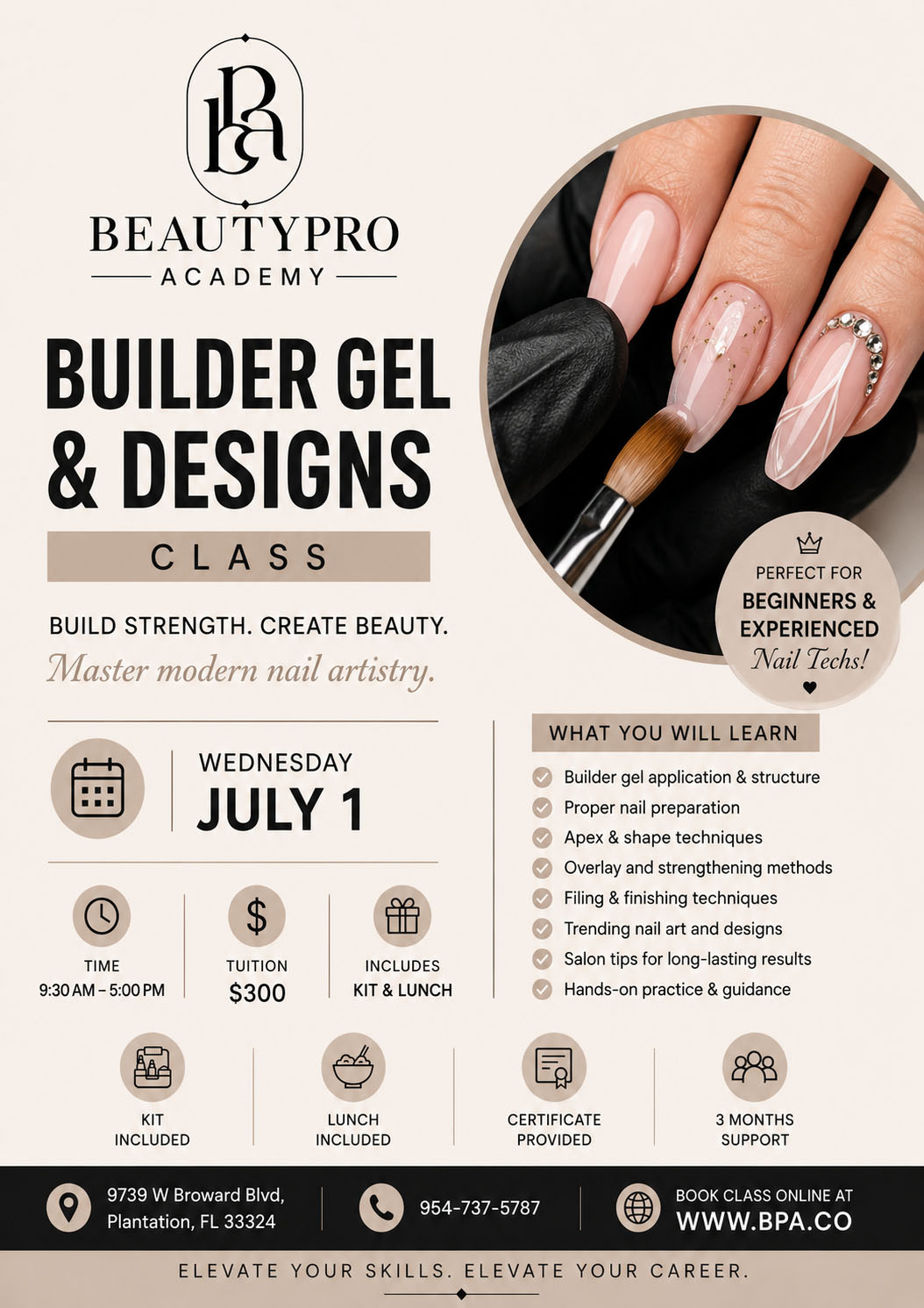 Beauty Pro Academy class flyer 5