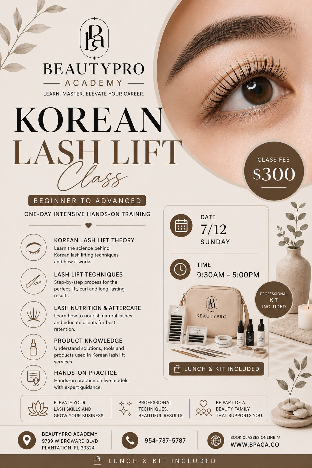 Beauty Pro Academy class flyer 6